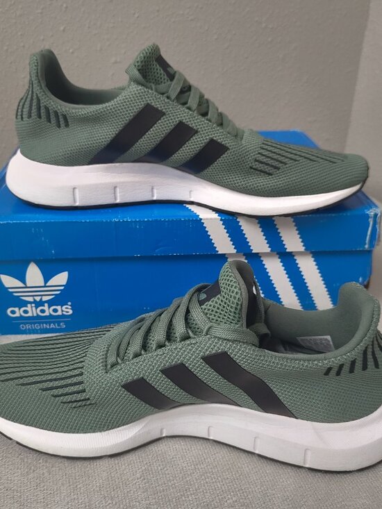 Size 11.5 -  Adidas Swift Run CG4115 Trace Cargo Green Men’s Running Sneakers